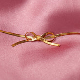 Knotted Ribbon Golden Bracelet